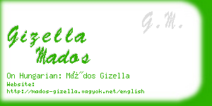 gizella mados business card